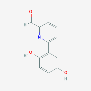 molecular formula C12H9NO3 B12582872 2-[6-(Hydroxymethylidene)-1,6-dihydropyridin-2-yl]cyclohexa-2,5-diene-1,4-dione CAS No. 510716-42-4