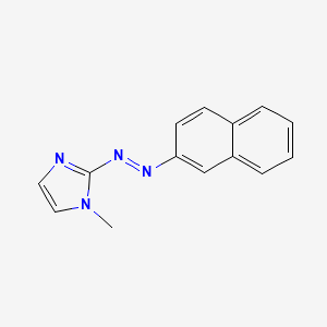 molecular formula C14H12N4 B12582877 1-Methyl-2-[(E)-(naphthalen-2-yl)diazenyl]-1H-imidazole CAS No. 295806-49-4
