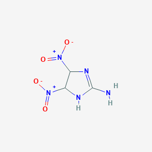 molecular formula C3H5N5O4 B12582890 4,5-Dinitro-4,5-dihydro-1H-imidazol-2-amine CAS No. 644996-55-4