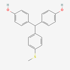 molecular formula C20H18O2S B12582902 4-[(4-Hydroxyphenyl)-(4-methylsulfanylphenyl)methyl]phenol CAS No. 646504-75-8