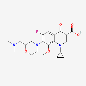 1-Cyclopropyl-7-[2-[(dimethylamino)methyl]morpholin-4-yl]-6-fluoro-8-methoxy-4-oxoquinoline-3-carboxylic acid