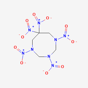 molecular formula C5H8N8O10 B12582971 1,3,5,7,7-Pentanitro-1,3,5-triazocane CAS No. 200719-79-5