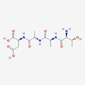 molecular formula C14H24N4O8 B12582989 L-Threonyl-L-alanyl-L-alanyl-L-aspartic acid CAS No. 647008-43-3
