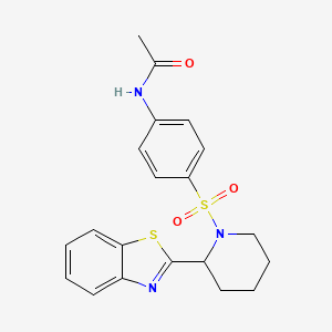 N-(4-{[2-(1,3-benzothiazol-2-yl)piperidin-1-yl]sulfonyl}phenyl)acetamide