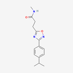 N-methyl-3-[3-(4-propan-2-ylphenyl)-1,2,4-oxadiazol-5-yl]propanamide