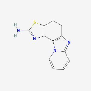 molecular formula C12H10N4S B1258342 5-Thia-3,10,16-triazatetracyclo[7.7.0.02,6.011,16]hexadeca-1(9),2(6),3,10,12,14-hexaen-4-amine 