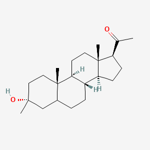 molecular formula C22H36O2 B1258345 1-[(3R,8R,9S,10S,13S,14S,17S)-3-hydroxy-3,10,13-trimethyl-1,2,4,5,6,7,8,9,11,12,14,15,16,17-tetradecahydrocyclopenta[a]phenanthren-17-yl]ethanone 
