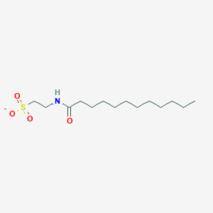 molecular formula C14H28NO4S- B1258353 N-dodecanoyltaurine(1-) 