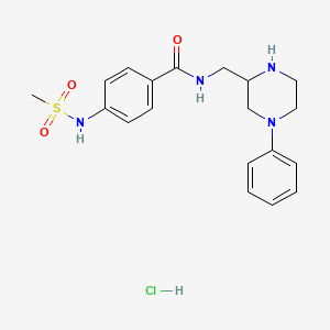 4-[(Methylsulfonyl)amino]-N-[(4-phenylpiperazin-2-yl)methyl]benzamide hydrochloride