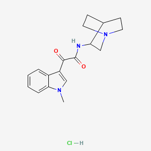 molecular formula C18H22ClN3O2 B1258370 N-(1-azabicyclo[2.2.2]octan-3-yl)-2-(1-methylindol-3-yl)-2-oxoacetamide;hydrochloride 