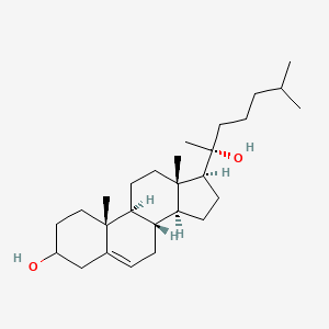 molecular formula C27H46O2 B1258376 (8S,9S,10R,13S,14S,17S)-17-((R)-2-Hydroxy-6-methylheptan-2-yl)-10,13-dimethyl-2,3,4,7,8,9,10,11,12,13,14,15,16,17-tetradecahydro-1H-cyclopenta[a]phenanthren-3-ol 