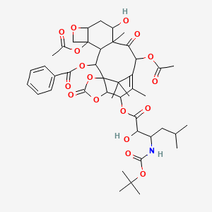[4,12-Diacetyloxy-9-hydroxy-15-[2-hydroxy-5-methyl-3-[(2-methylpropan-2-yl)oxycarbonylamino]hexanoyl]oxy-10,14,20,20-tetramethyl-11,18-dioxo-6,17,19-trioxapentacyclo[11.6.1.01,16.03,10.04,7]icos-13-en-2-yl] benzoate