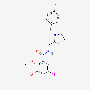 N-[[1-[(4-fluorophenyl)methyl]pyrrolidin-2-yl]methyl]-5-iodo-2,3-dimethoxybenzamide