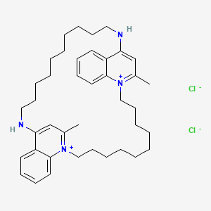 molecular formula C40H58Cl2N4 B1258386 Bisdequalinium chloride CAS No. 52951-36-7