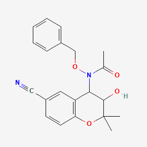N-(6-Cyano-3-hydroxy-2,2-dimethyl-3,4-dihydrochromen-4-yl)-N-phenylmethoxyacetamide