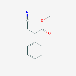 molecular formula C11H11NO2 B1258406 Methyl 3-cyano-2-phenylpropanoate 