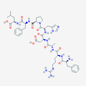 molecular formula C48H67N13O11 B125842 Phe-Arg-Ala-Asp-His-Pro-Phe-Leu CAS No. 153512-29-9
