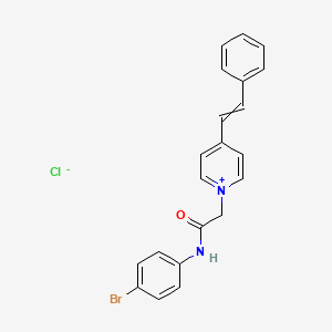 molecular formula C21H18BrClN2O B12584353 1-[2-(4-Bromoanilino)-2-oxoethyl]-4-(2-phenylethenyl)pyridin-1-ium chloride CAS No. 308096-79-9