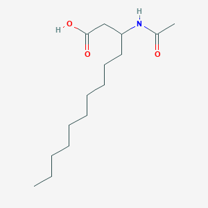 molecular formula C15H29NO3 B12584409 3-Acetamidotridecanoato CAS No. 648908-48-9