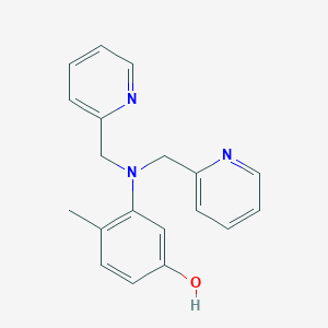 molecular formula C19H19N3O B12584458 3-{Bis[(pyridin-2-yl)methyl]amino}-4-methylphenol CAS No. 479578-66-0