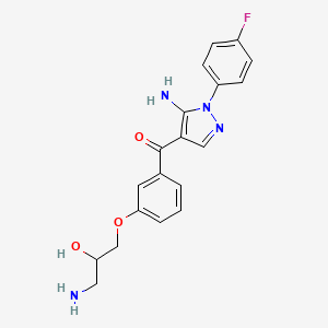 molecular formula C19H19FN4O3 B1258447 linkable Ro 320-1195 analogue 