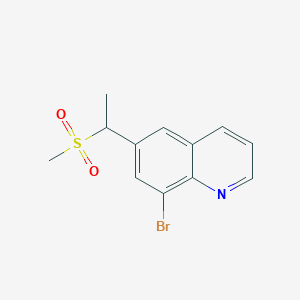 molecular formula C12H12BrNO2S B12584501 8-Bromo-6-[1-(methanesulfonyl)ethyl]quinoline CAS No. 346629-98-9