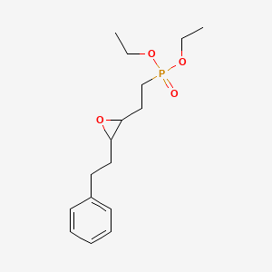 molecular formula C16H25O4P B12584508 Phosphonic acid, [2-[3-(2-phenylethyl)oxiranyl]ethyl]-, diethyl ester CAS No. 572920-10-6