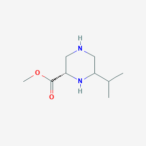molecular formula C9H18N2O2 B12584525 methyl (2S)-6-propan-2-ylpiperazine-2-carboxylate 