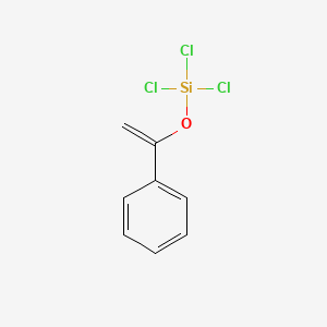 molecular formula C8H7Cl3OSi B12584567 Silane, trichloro[(1-phenylethenyl)oxy]- CAS No. 202744-39-6