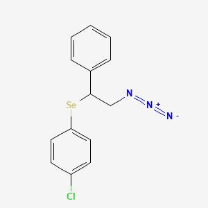 molecular formula C14H12ClN3Se B12584575 1-[(2-Azido-1-phenylethyl)selanyl]-4-chlorobenzene CAS No. 646034-57-3