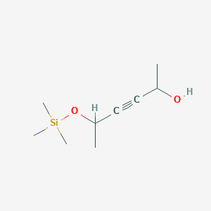 molecular formula C9H18O2Si B12584588 5-[(Trimethylsilyl)oxy]hex-3-yn-2-ol CAS No. 271598-41-5