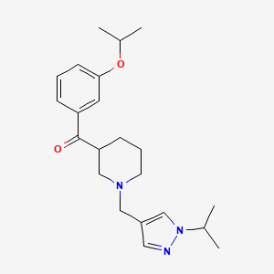 molecular formula C22H31N3O2 B1258461 (3-Propan-2-yloxyphenyl)-[1-[(1-propan-2-yl-4-pyrazolyl)methyl]-3-piperidinyl]methanone 