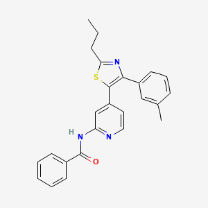 molecular formula C25H23N3OS B12584655 N-[4-(2-Propyl-4-m-tolyl-thiazol-5-yl)-pyridin-2-yl]-benzamide CAS No. 303162-85-8