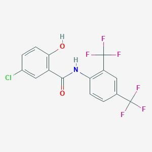 molecular formula C15H8ClF6NO2 B12584663 N-[2,4-bis(trifluoromethyl)phenyl]-5-chloro-2-hydroxybenzamide CAS No. 634189-16-5