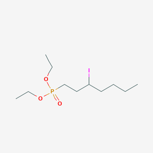 molecular formula C11H24IO3P B12584673 Diethyl (3-iodoheptyl)phosphonate CAS No. 284661-82-1