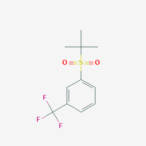 molecular formula C11H13F3O2S B12584697 1-(2-Methylpropane-2-sulfonyl)-3-(trifluoromethyl)benzene CAS No. 649721-47-1