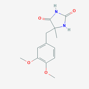 molecular formula C13H16N2O4 B125847 Hydantoin, 5-methyl-5-veratryl- CAS No. 892-02-4