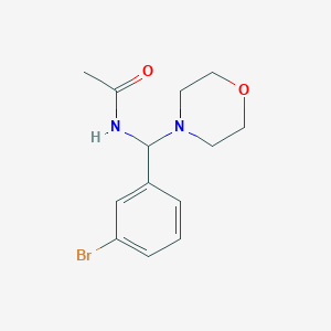 molecular formula C13H17BrN2O2 B12584700 Acetamide, N-[(3-bromophenyl)-4-morpholinylmethyl]- CAS No. 649740-12-5