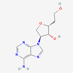 molecular formula C11H15N5O3 B12584740 (2R,3R,4S)-4-(6-Amino-9H-purin-9-YL)-2-(2-hydroxyethyl)-tetrahydrofuran-3-OL 
