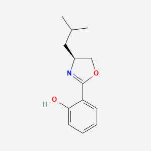molecular formula C13H17NO2 B12584741 6-[(4S)-4-(2-methylpropyl)-1,3-oxazolidin-2-ylidene]cyclohexa-2,4-dien-1-one CAS No. 267235-53-0