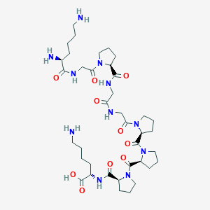 molecular formula C38H63N11O10 B12584769 L-Lysylglycyl-L-prolylglycylglycyl-L-prolyl-L-prolyl-L-prolyl-L-lysine CAS No. 618436-53-6