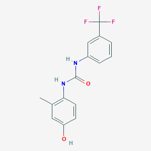 molecular formula C15H13F3N2O2 B12584772 Urea, N-(4-hydroxy-2-methylphenyl)-N'-[3-(trifluoromethyl)phenyl]- CAS No. 625118-43-6