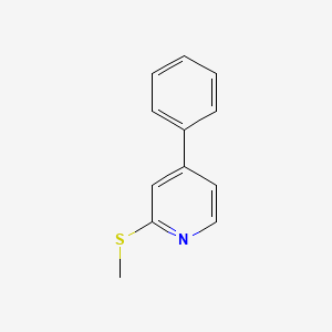 molecular formula C12H11NS B12584803 Pyridine, 2-(methylthio)-4-phenyl- CAS No. 445475-48-9