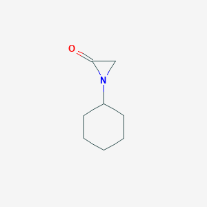 molecular formula C8H13NO B12584825 1-Cyclohexylaziridin-2-one CAS No. 606135-85-7