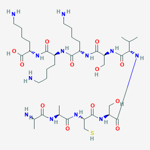 molecular formula C38H72N12O12S B12584831 L-Alanyl-L-alanyl-L-cysteinyl-L-seryl-L-valyl-L-seryl-L-lysyl-L-lysyl-L-lysine CAS No. 647854-24-8