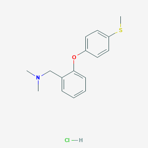 molecular formula C16H20ClNOS B12584843 N,N-Dimethyl-2-[4-(methylsulfanyl)phenoxy]benzylamine hydrochloride 