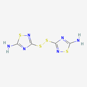 molecular formula C4H4N6S4 B12584847 1,2,4-Thiadiazol-5-amine, 3,3'-dithiobis- CAS No. 613669-25-3