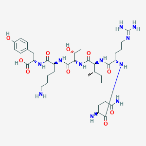 molecular formula C36H61N11O10 B12584867 L-Glutaminyl-N~5~-(diaminomethylidene)-L-ornithyl-L-isoleucyl-L-threonyl-L-lysyl-L-tyrosine CAS No. 647029-54-7