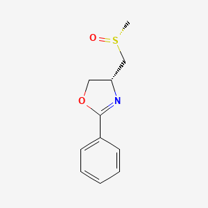 molecular formula C11H13NO2S B12584869 (4R)-4-{[(R)-Methanesulfinyl]methyl}-2-phenyl-4,5-dihydro-1,3-oxazole CAS No. 647859-91-4