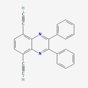 molecular formula C24H14N2 B12584897 Quinoxaline, 5,8-diethynyl-2,3-diphenyl- CAS No. 316384-83-5